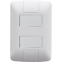 Conjunto 4x2 com 2 Interruptores Simples Tramontina Aria 6 A 250 V Branco Conjunto 4x2 com 2 Interruptores Simples Tramontina Aria 6 A 250 V Branco