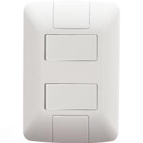 Conjunto 4x2 com 2 Interruptores Simples Tramontina Aria 6 A 250 V Branco