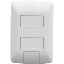 Conjunto 4x2 com 2 Interruptores Simples Tramontina Aria 6 A 250 V Branco