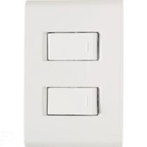 Conjunto 4x2 Com 2 Interruptores Simples Tramontina Liz 10 A 250 V Branco Tramontina