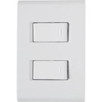 Conjunto 4x2 com 2 Interruptores Simples Tramontina Liz 10 A 250 V Branco Conjunto 4x2 com 2 Interruptores Simples Tramontina Liz 10 A 250 V Branco