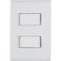 Conjunto 4x2 com 2 Interruptores Simples Tramontina Liz 10 A 250 V Branco