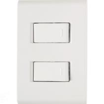 Conjunto 4x2 com 2 Interruptores Simples Tramontina Liz 10 A 250 V Branco