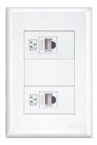 Conjunto 4x2 Com 2 Módulo Rj45 Cat5e de Rede Informática Evidence - Fame