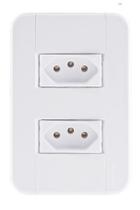 Conjunto 4x2 com 2 Tomadas 10 A Tablet Branco 57240065 Conjunto 4x2 com 2 Tomadas 10 A Tablet Branco 57240065