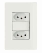 Conjunto 4x2 com 2 Tomadas 2P+T 10 A 250 V Tramontina Giz Branco