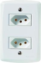 Conjunto 4x2 com 2 Tomadas 2P+T 10 A 250 V Tramontina Lux2 Branco