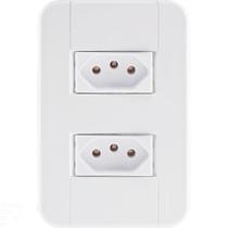 Conjunto 4x2 Com 2 Tomadas 2p+t 10 A 250 V Tramontina Tablet Branco Tramontina
