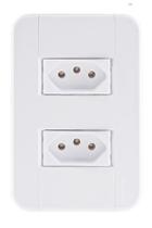 Conjunto 4x2 com 2 Tomadas 2P+T 10 A 250 V Tramontina Tablet Branco