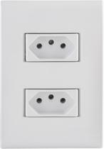 Conjunto 4x2 Com 2 Tomadas 2p+T 10a 250v Tramontina Liz Branco