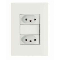 Conjunto 4x2 Com 2 Tomadas 2p+t 20 A 250 V Tramontina Giz Branco Tramontina