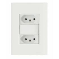 Conjunto 4x2 com 2 Tomadas 2P+T 20 A 250 V Tramontina Giz Branco