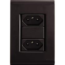 Conjunto 4x2 com 2 Tomadas 2P+T 20 A 250 V Tramontina Liz Grafite