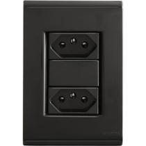 Conjunto 4x2 com 2 Tomadas 2P T 20 A 250 V Tramontina Liz Grafite