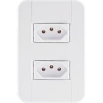 Conjunto 4x2 Com 2 Tomadas 2p+t 20 A 250 V Tramontina Tablet Branco Tramontina