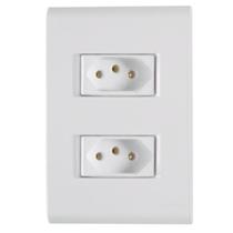 Conjunto 4x2 Com 2 Tomadas 2P+T 20A LIZ Branco TRAMONTINA