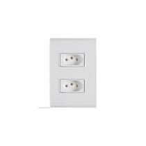 Conjunto 4x2 Com 2 Tomadas 2p+t Tramontina 20 A 250 V Liz Branco Tramontina