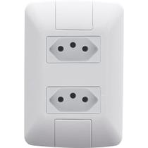 Conjunto 4x2 Com 2 Tomadas 2p+t Tramontina Aria 20 A 250 V Branco Tramontina