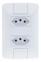 Conjunto 4x2 com 2 Tomadas Aria 20 A Branco 57241066