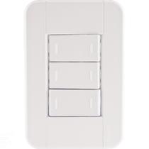 Conjunto 4x2 com 3 Interruptores Paralelos 10 A 250 V Tramontina Tablet Branco Conjunto 4x2 com 3 Interruptores Paralelos 10 A 250 V Tramontina Tablet Branco