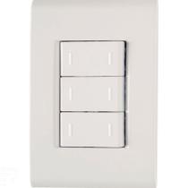 Conjunto 4x2 Com 3 Interruptores Paralelos Tramontina Liz 10 A 250 V Branco Tramontina