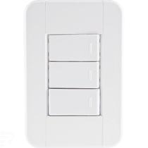 Conjunto 4x2 Com 3 Interruptores Simples 10 A 250 V Tramontina Tablet Branco Tramontina