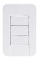 Conjunto 4x2 com 3 Interruptores Simples 10 A 250 V Tramontina Tablet Branco