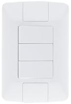 Conjunto 4x2 com 3 Interruptores Simples Tramontina Aria 6 A 250 V Branco