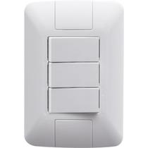 Conjunto 4x2 com 3 Interruptores Simples Tramontina Aria 6 A 250 V Branco Conjunto 4x2 com 3 Interruptores Simples Tramontina Aria 6 A 250 V Branco