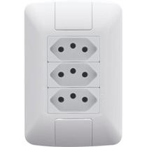 Conjunto 4x2 Com 3 Tomadas 2p+t 20 A 250 V Tramontina Aria Branco Tramontina Conjunto 4x2 Com 3 Tomadas 2p+t 20 A 250 V Tramontina Aria Branco Tramontina