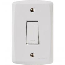 Conjunto 4x2 Com Interruptor Simples 10a 250v Tramontina Lux2 Branco Conjunto 4x2 Com Interruptor Simples 10a 250v Tramontina Lux2 Branco