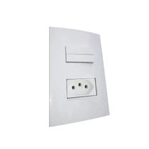 Conjunto 4x2 + Interruptor Duplo c/ tomada de 10A Branco