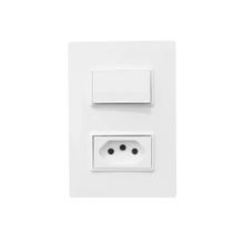 Conjunto 4x2 Interruptor Simples + Tomada 20A 250V~ Linha Vivaz Ilumi - 78201