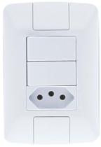 Conjunto 4x2 Interruptores Simples Tomada 10A Aria 57241073