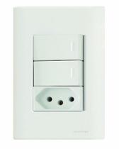 Conjunto 4x2 Interruptores Simples Tomada 20A Giz 57230071 Conjunto 4x2 Interruptores Simples Tomada 20A Giz 57230071