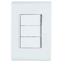 Conjunto 4X2 Liz 3 interruptores paralelos 10A Tramontina Conjunto 4X2 Liz 3 interruptores paralelos 10A Tramontina