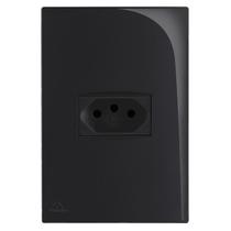 Conjunto 4x2 Preto c/ 1 Tomada 2P+T 10A 250V - Apoio
