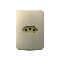 Conjunto 4X2 Tomada 20a Miluz Schneider Dourado S3B70353 Conjunto 4X2 Tomada 20a Miluz Schneider Dourado S3B70353