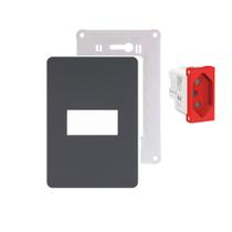 Conjunto 4x2 Tomada 20A Verm. Orion Schneider Preto St.Black