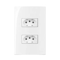 Conjunto 4x2 Tomada Dupla 10a 250v Elegante Luxo Completa