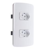 Conjunto 4x2 Tomada Dupla 10A 2p+T B3 Branca Margirius Conjunto 4x2 Tomada Dupla 10A 2p+T B3 Branca Margirius