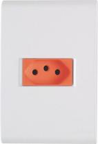 Conjunto 4x2 Tomada Liz 20a Branco e Vermelho 57170015