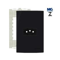 Conjunto 4x2 Tomada Padrão 20a 250v Preto Fosco Margirius