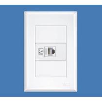 Conjunto 4x2 Tomada RJ45 CAT 5E - 8 Vias Modular Evidence - Fame Conjunto 4x2 Tomada RJ45 CAT 5E - 8 Vias Modular Evidence - Fame