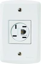 Conjunto 4x2 Tomada Telefone 4P e RJ11 Lux2 Branco 57145018