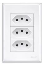 Conjunto 4X2 Tomada Tripla 20A Evidence - Fame Conjunto 4X2 Tomada Tripla 20A Evidence - Fame