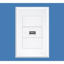 Conjunto 4x2 Tomada USB 15W - 5V - 3A Bivolt Evidence - Fame