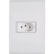 Conjunto 4X2 Tramontina Liz 1 Tomada 2P+T 20A Branco Conjunto 4X2 Tramontina Liz 1 Tomada 2P+T 20A Branco