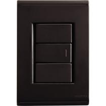 Conjunto 4x2 Tramontina Liz Grafite 1 Interruptor Simples 10A~250V Conjunto 4x2 Tramontina Liz Grafite 1 Interruptor Simples 10A~250V