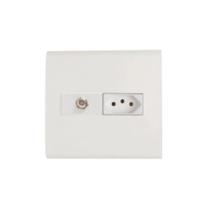 Conjunto 4x4 2 Mód Entrada Antena+ Tomada 10A Tramontina Liz Conjunto 4x4 2 Mód Entrada Antena+ Tomada 10A Tramontina Liz